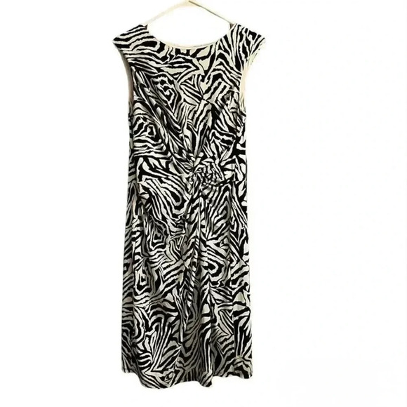 Zebra Print Sleeveless Dress - Picture 1 of 3